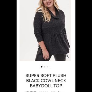 Babydoll cowl sweater.